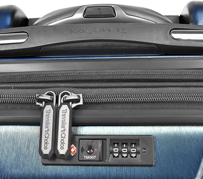 Traveler's Choice Silverwood II 30" 100% Polycarbonate Expandable Spinner Luggage, Navy
