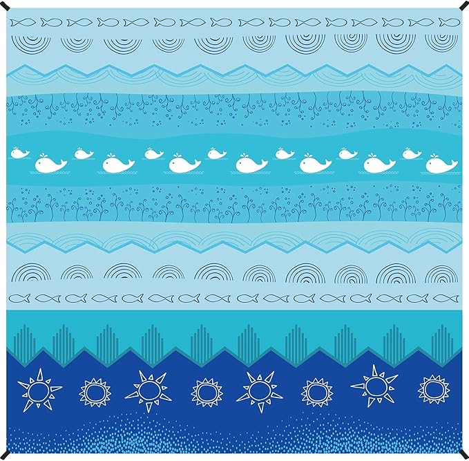 BYDOLL Beach Blanket Waterproof Sandproof Large Sand Free, 78''X110'' Oversized Sandless Lightweight Blanket Picnic Mat for Beach Travel Camping Hiking with Stakes