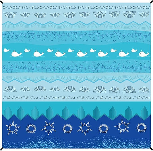 BYDOLL Beach Blanket Waterproof Sandproof Large Sand Free, 78''X110'' Oversized Sandless Lightweight Blanket Picnic Mat for Beach Travel Camping Hiking with Stakes