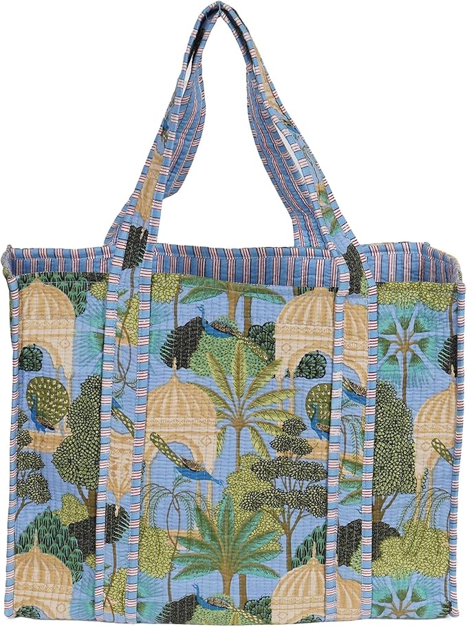 Marubhumi Women Lightweight Travel Bag Purse Cotton Shoulder Tote Bag For Shopping Grocery & Beach Bag