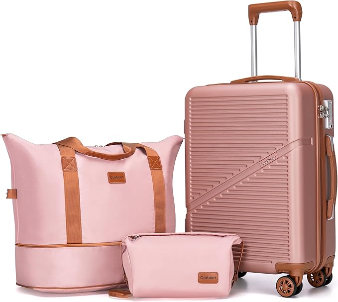 Carry On Luggage 22x14x9 Airline Approved, 20 Inch Carry on Suitcases with Wheels, ABS Lightweight Carry-on Luggage, Travel Suitcase Set with Wheels and TSA Lock