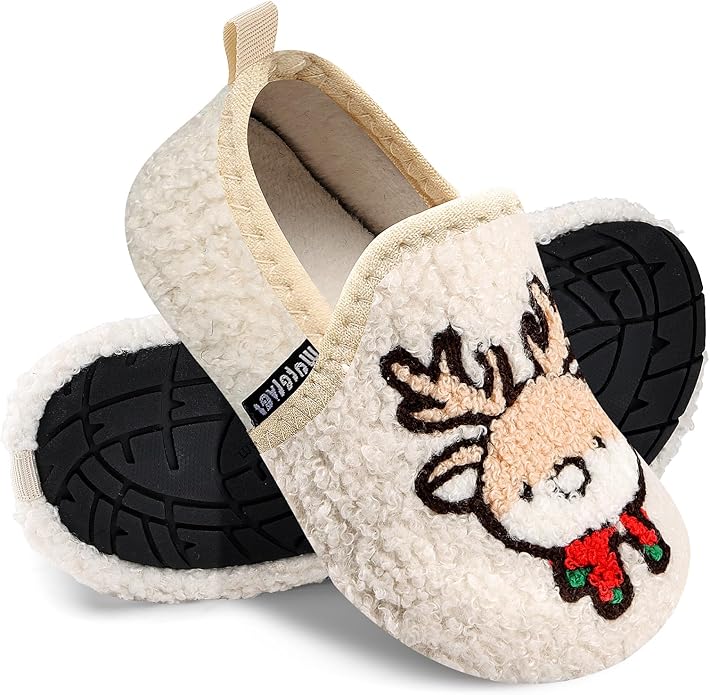 WateLves Kids Toddler Slippers Girls Boys Slip on House Shoes Lightweight Anti Slip Sock Slippers Winter Indoor Outdoor Walking Shoes