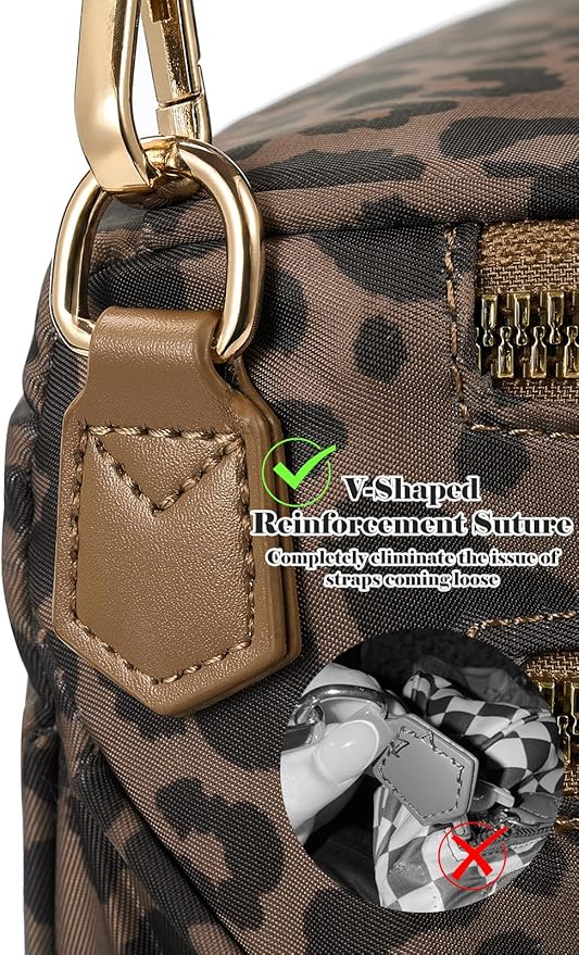 Pure Colour Crossbody Bag Bum Bag for Women,Spacious Purse Fanny Packs Belt Bag,Oversized Bum Bag (Brown Coffee Leopard Print Bum Bag)