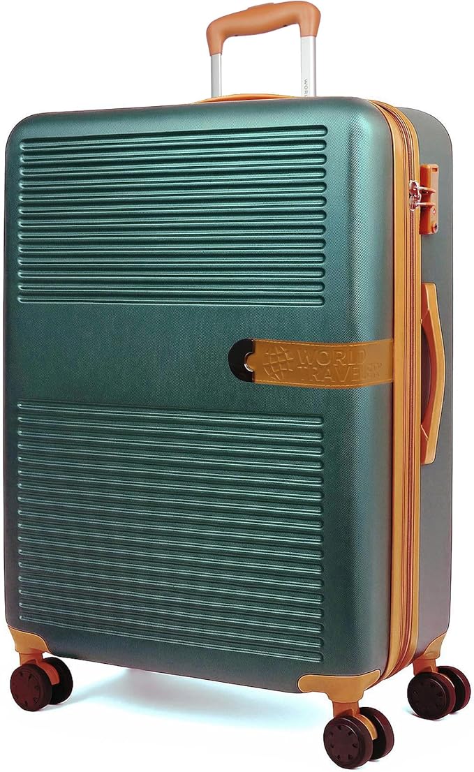 World Traveler Garland Lightweight Hardside 28-Inch Expandable Spinner Luggage with TSA Lock - Green