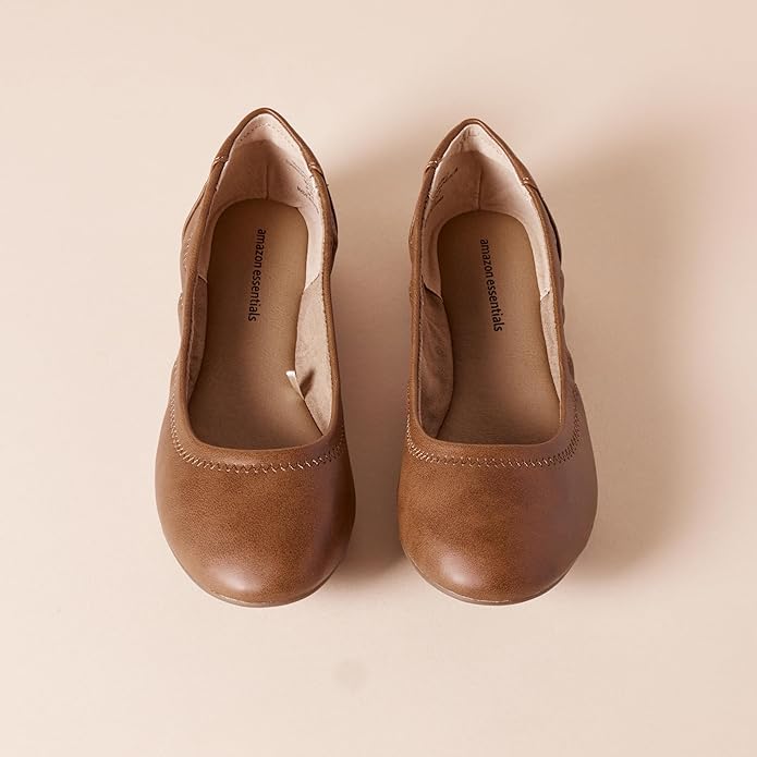 Amazon Essentials Women's Belice Comfortable Slip-On Ballet Flats Shoes