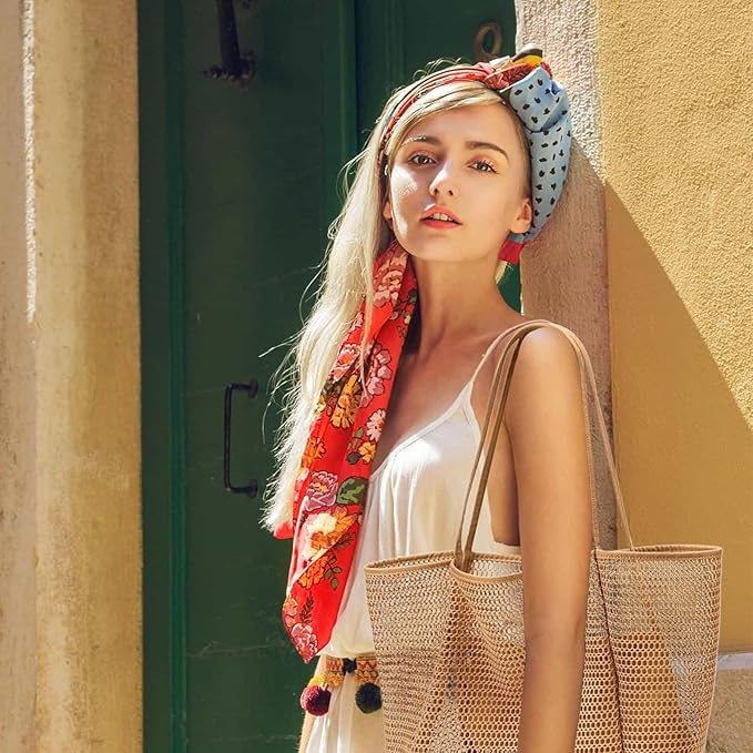 4pcs Beach Bags for Women,Nylon Mesh Summer Travel Tote Bag with Large Inner Zipper Pocket