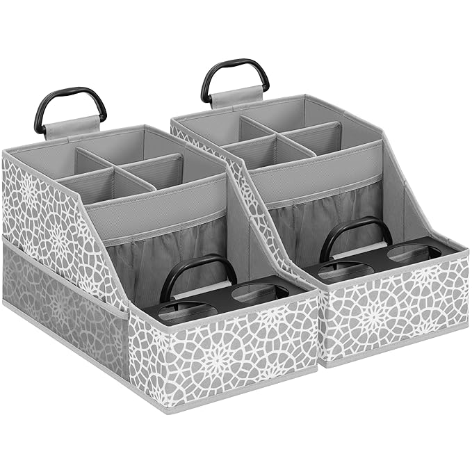 Car Seat Organizer Backseat Front Seat, Car Organizer With 12 Storage Compartments 2 Cup Holders, Snack Storage For Kids Baby, SUV Truck Van Collapsible Storage Bag For Travel, PT, 2PK