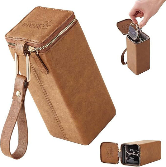 Sunglasses Travel Case Organizer Hangable for Men Women, Eyeglasses Foldable Storage Organizer
