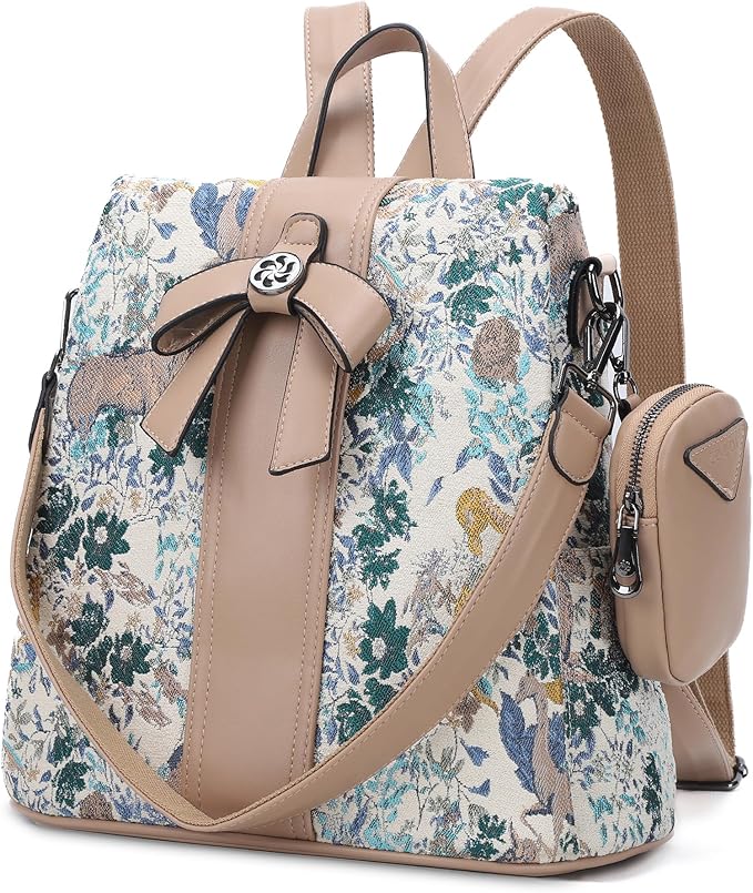 ZOCAI Backpack Purse for Women Fashion Backpack Purses PU Leather Daypacks Anti-Theft Shoulder Bag Satchel Purse