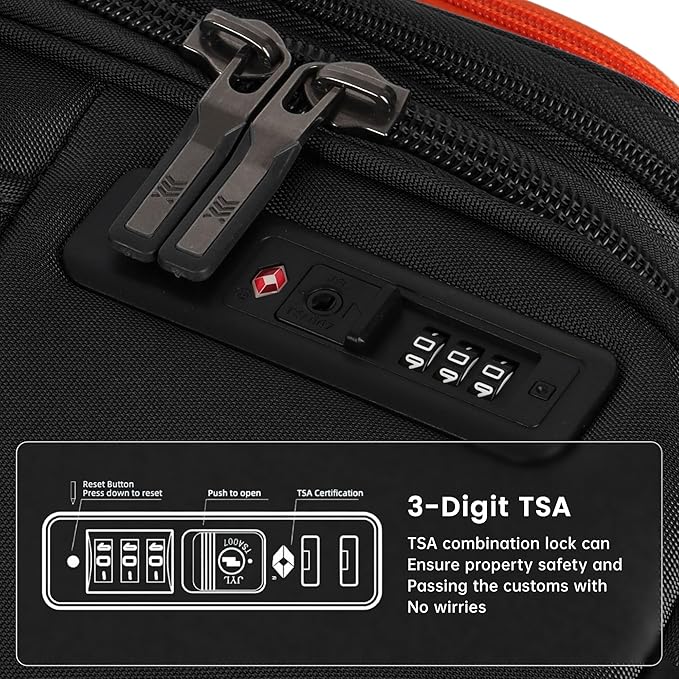 3-Piece Softside Expandable 20% Luggage Set with Front Open Pocket,Softside Suitcases w/Spinner Wheels,Lightweight Durable Rolling Luggage w/TSA LOCK（Black,22in/28in/32in）
