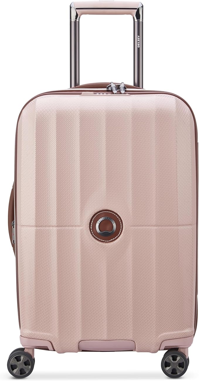 DELSEY PARIS Carrousel Hardside Expandable Luggage with Spinner Wheels, Pink, Carry-on 21 Inch