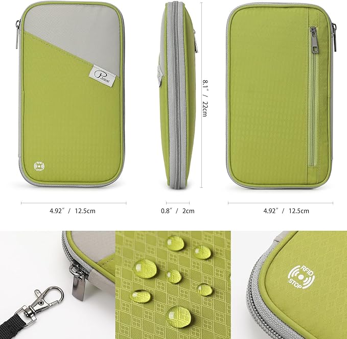 VanFn RFID Travel Passport Wallet, Family Passport Holder, Trip Document Organizer P.Travel Series