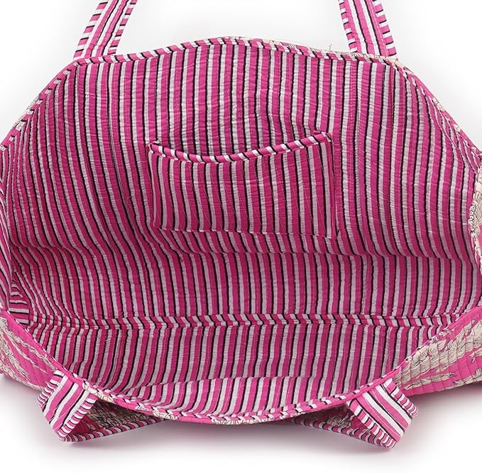 Marubhumi Women Lightweight Travel Bag Purse Cotton Shoulder Tote Bag For Shopping Grocery & Beach Bag