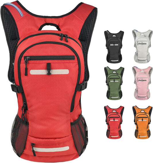 Zavothy 18L Multipurpose Hiking Backpack with 3L Water Bladder – Durable Hydration Backpack with Insulated Bladder Compartment, Hidden Helmet Holder & Rain Cover – for Hiking, Commuting, and Camping