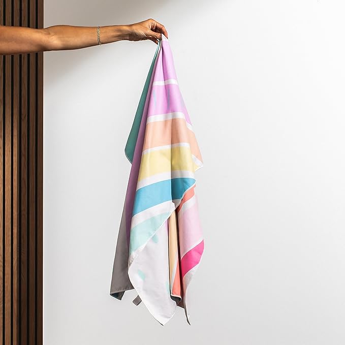 Sand Resistant Beach Towel - Zipper Pocket Feature, Compact, Lightweight, and Quick Drying Beach Towel