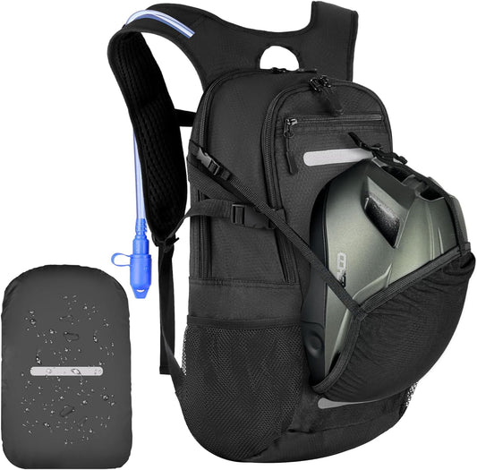 Zavothy 18L Multipurpose Hiking Backpack with 3L Water Bladder – Durable Hydration Backpack with Insulated Bladder Compartment, Hidden Helmet Holder & Rain Cover – for Hiking, Commuting, and Camping