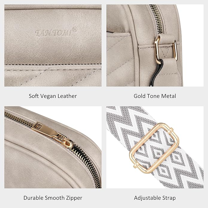 TANTOMI Small Crossbody Bags for Women, Small Purses with Card Slots Phone Purse Wide Adjustable Strap