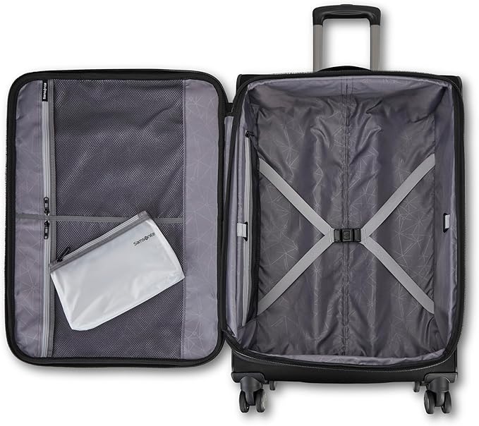 Samsonite Ascella 4 Large Checked Suitcase - Black