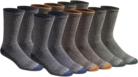 Dickies Men's Dri-Tech Original Moisture Control Crew Socks, Available in M-XXL (6, 12, 18 Pairs)