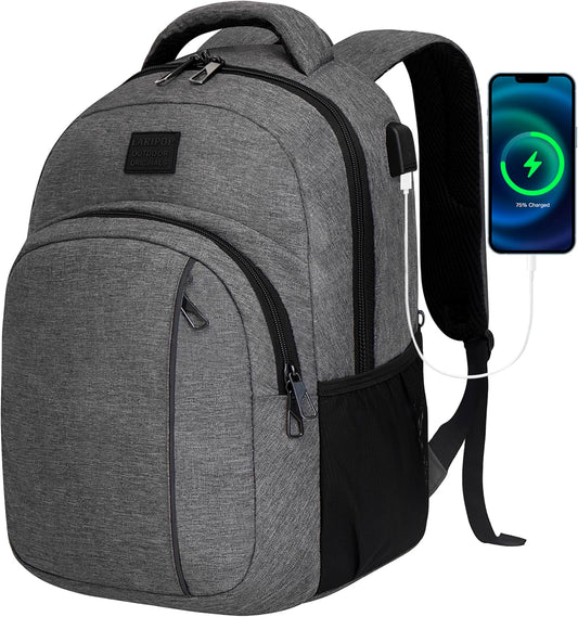 LARIPOP Travel Laptop Backpack,15.6 Inch Business Laptop backpack for Men Women with USB Charging Port,Water-Resistant Laptopack Weekender Daypack for Work College Computer