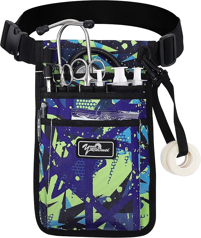 Nurse Fanny Pack for Work,Kit Practical Waist Bag for Nurses,Fanny Pack for Basics,Nurse Utility Belt Organizer Bag (M-Color23MC)
