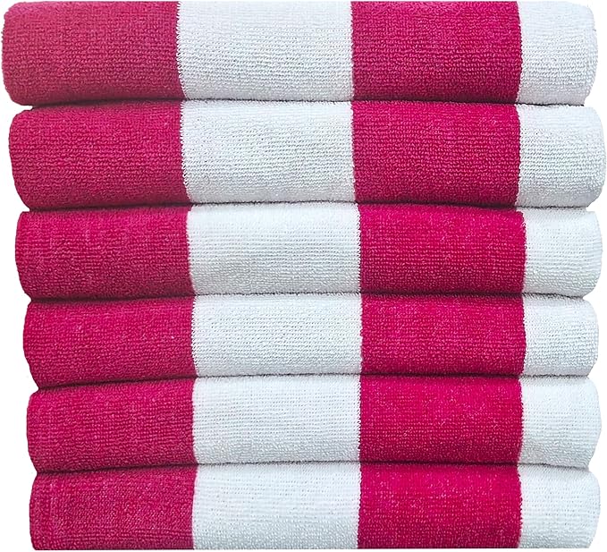 BolBom*S 100% Cotton Luxury Bath Towel Set - Soft & Absorbent Quick-Dry Towels for Bathroom, Spa, Beach or Gym - 30"x60" Large Size - Pack of 6 - Plush & Durable Towels - Machine Washable