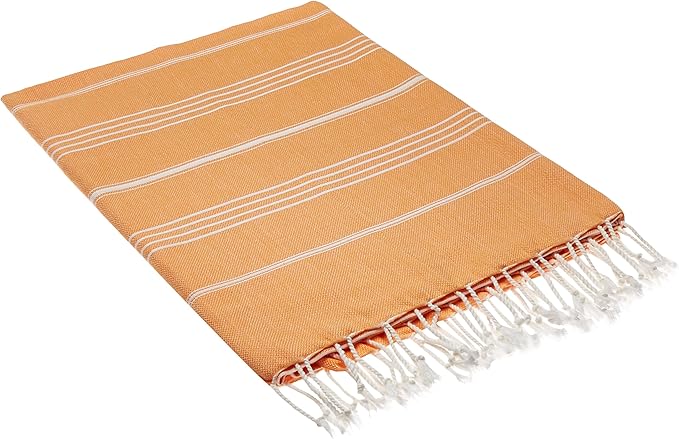 Cacala Lightweight and Thin Turkish Beach Towel 100% Cotton Sand-Free and Quick-Drying Goodness Perfect as an Extra Large Travel Towel, Beach Accessory, or Gift for Beach Lovers, 37 x 70
