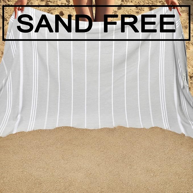 Beach Towel 2 Pack,Sand Free Beach Towels Oversized 39 x 72,Turkish Beach Towel Quick Dry Towel,Lightweight Pool Towels for Adults Travel Towel,Super Absorbent Towels Beach Accessories