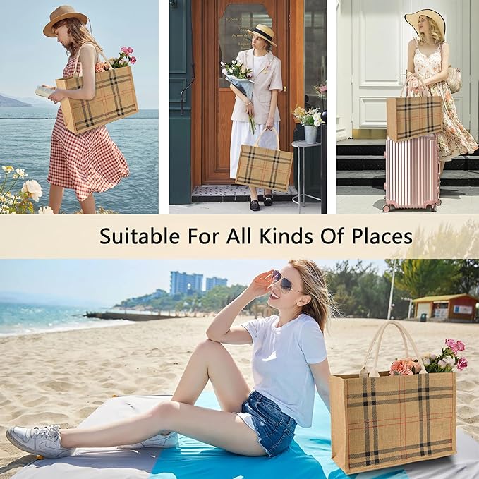Hibala Woven Large Beach Bag Straw Beach Tote Handmade Weaving Shoulder Tassel Bag Handbag