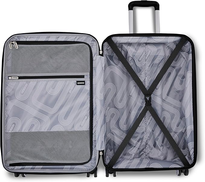 American Tourister Stratum 3.0 Large 28-Inch Spinner, Airline Approved, Durable Hardside Luggage, Expands 1.5", RightHeight™ Adjustable Handle, Black