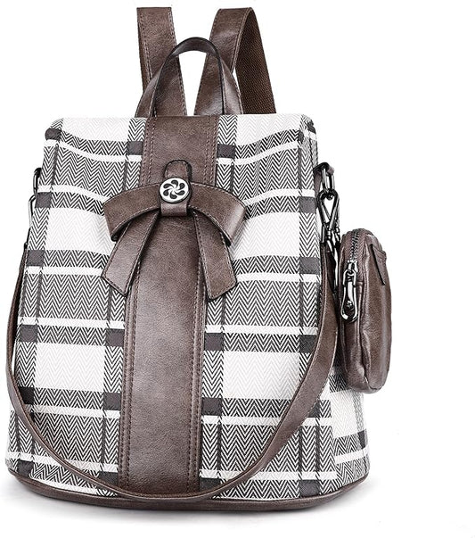 ZOCAI Backpack Purse for Women Fashion Backpack Purses PU Leather Daypacks Anti-Theft Shoulder Bag Satchel Purse