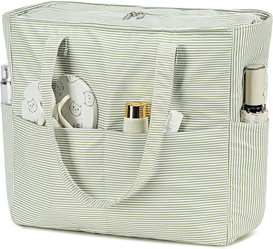 Bluboon Waterproof Beach Tote Pool Bags for Women Ladies Extra Large Carry On Bag With Wet Compartment for Weekender Travel