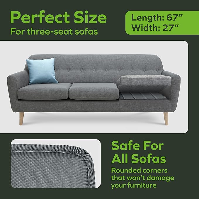 BEN'SHOME® Heavy Duty Deep Couch Cushion Support Board for Sagging Sofas | Fits 58"-67", 27" Seat Depth | Protects Your Back from Sinking Seats | 0.5" Solid Wood, 400 LBS, Lifetime Replacement