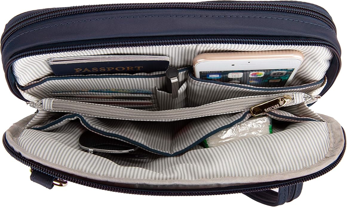Travelon Women's Anti-theft Tailored East/West Organizer Chrossbody