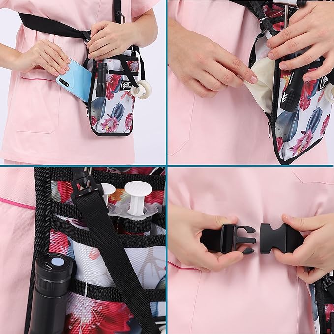 Nurse Fanny Pack for Work,Kit Practical Waist Bag for Nurses,Fanny Pack for Basics,Nurse Utility Belt Organizer Bag (HUA)