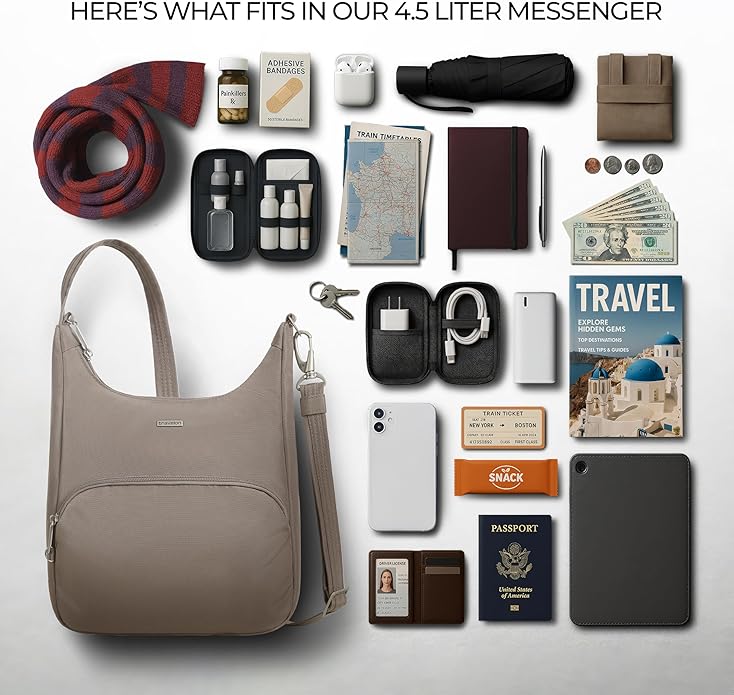 Travelon Anti-Theft Classic Essential Messenger Bag