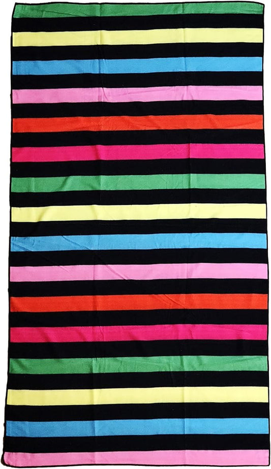 allgala Microfiber Beach Towel | Packable Beach Towel for Family | Quick Dry, Lightweight, Super Absorbent | Perfect for Beach, Pool, and Camping | Oversize 40"x70" - Stripe