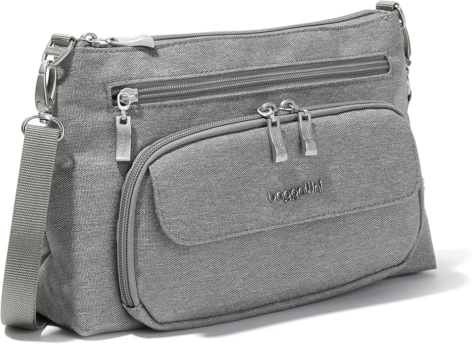 Baggallini Original Everyday 11x7.5 Crossbody Bags Rfid Protected Lightweight Nylon Zippered Travel Purse