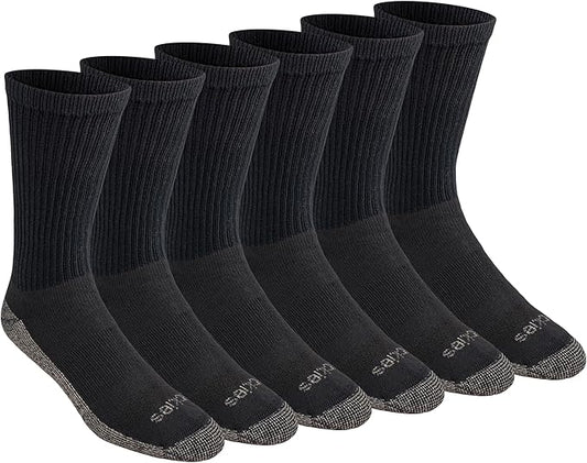 Dickies Men's Dri-Tech Original Moisture Control Crew Socks, Available in M-XXL (6, 12, 18 Pairs)