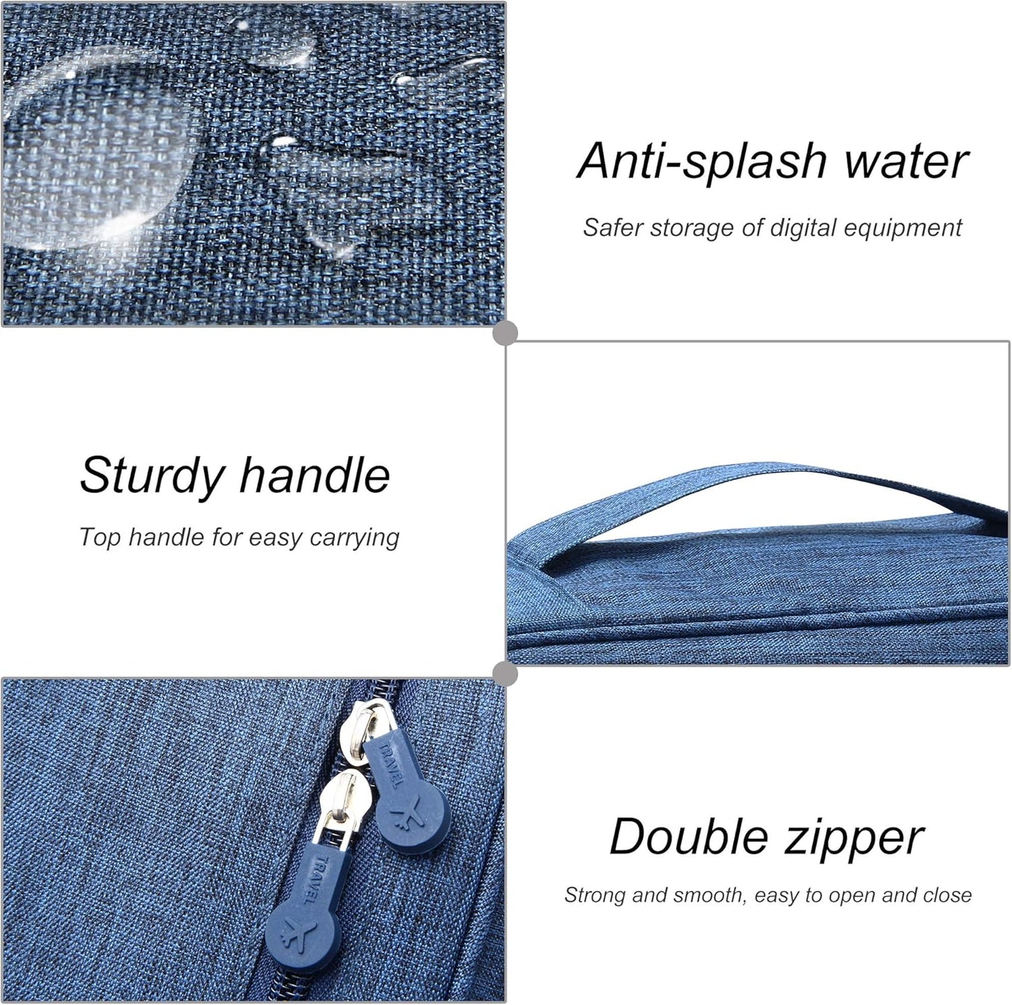 VOCUS Electronics Organizer Travel Cable Organizer Bag for Electronics Accessories, Portable Tech Carring Large Storage Case for Charger, Cord, Power Bank, Hardware