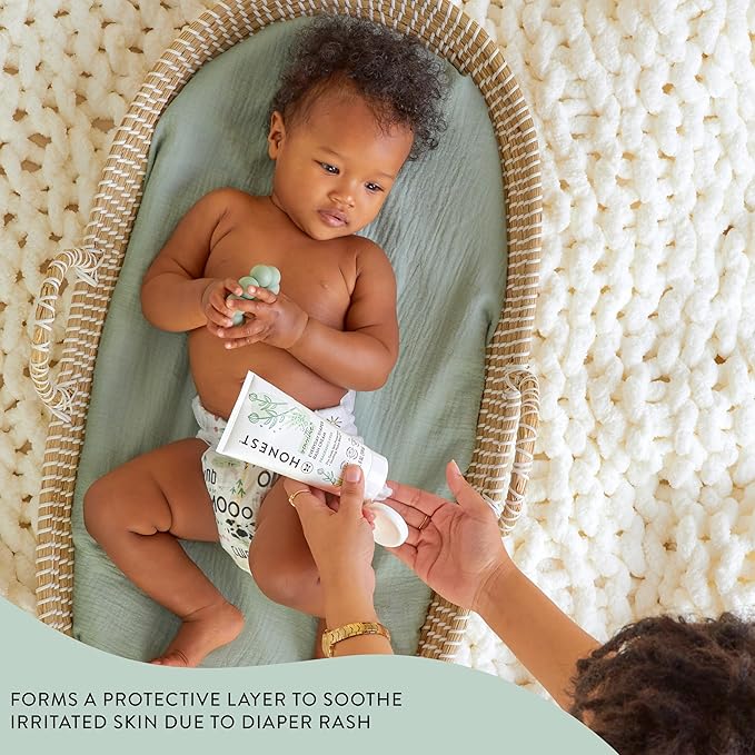 The Honest Company Baby Diaper Rash Cream Spray, Moisturizing, Calming Zinc Oxide, Hypoallergenic, Dermatologist Tested, Cruelty-Free, 2 fl oz
