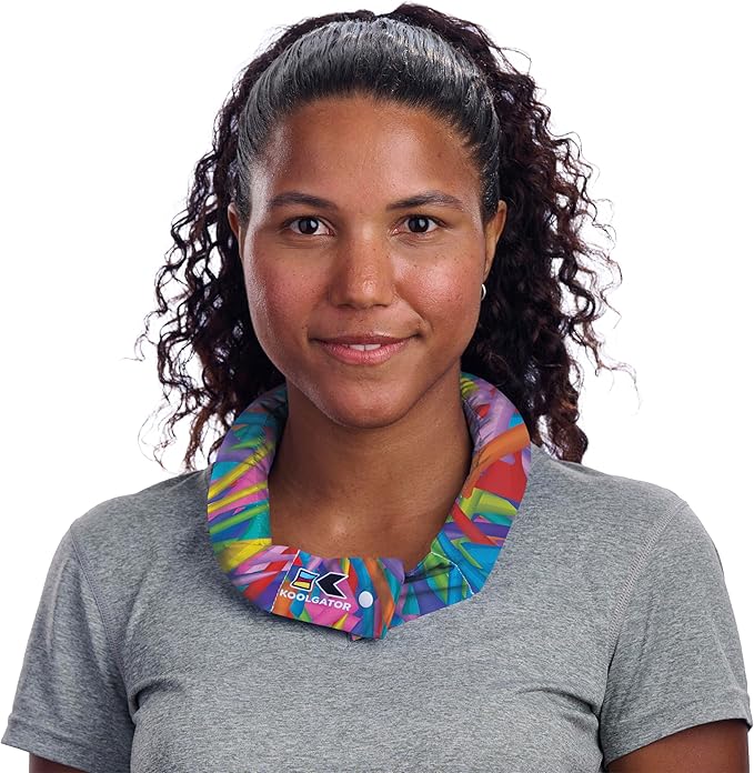 KOOLGATOR Evaporative Cooling Neck Wrap – Reusable Neck Cooler with Long Lasting Relief During Hot Weather Activities, Sports, & Outdoor Work, Golf Tees, 1 Pack