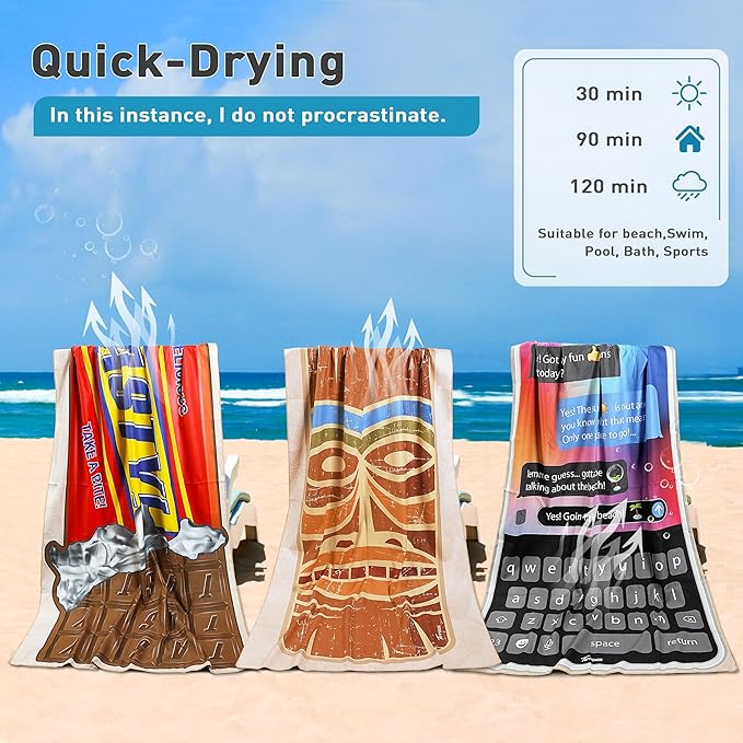 Solaris Microfiber Beach Thin Blanket for Swimming, 40"x71" Sand-Free Quick-Dry Absorbent Compact Towel Mat for Adults, Ideal Travel Beach Gifts