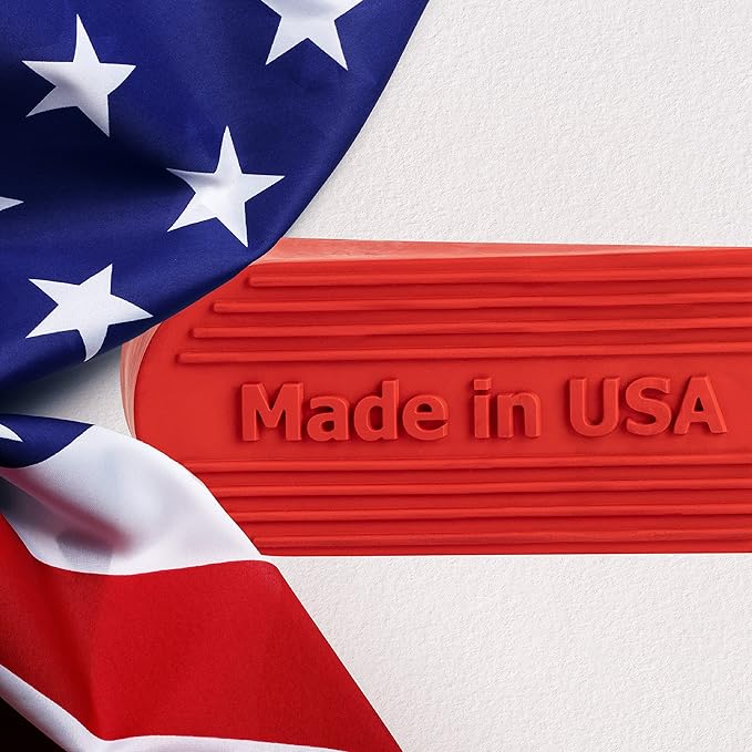 Large Rubber Door Stopper Made in USA - Door Stop Wedge for Carpet, Tile, or Concrete Floor, Door stoppers for Bottom of Door -Heavy Duty for Commercial & Home Use - 6.5 x 2.75 x 1.9 Inches Red 2PK
