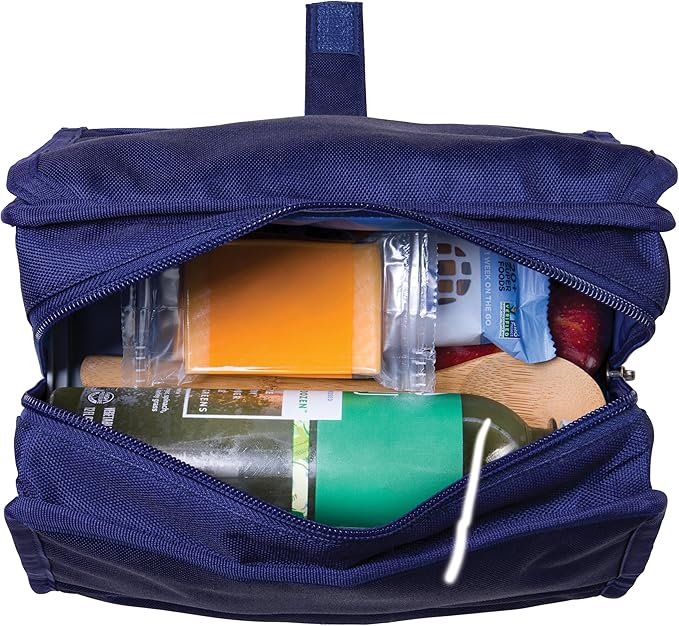 PackIt Freezable Lunch Bag, True Blue, Built with EcoFreeze Technology, Foldable, Reusable, Zip and Fold Closure with Buckle Handle, Designed for Work Lunches and Fresh Lunch On the Go