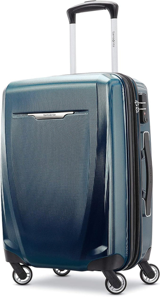 Samsonite Winfield 3 DLX Hardside Expandable Luggage with Spinners, Navy, Carry-On 20-Inch