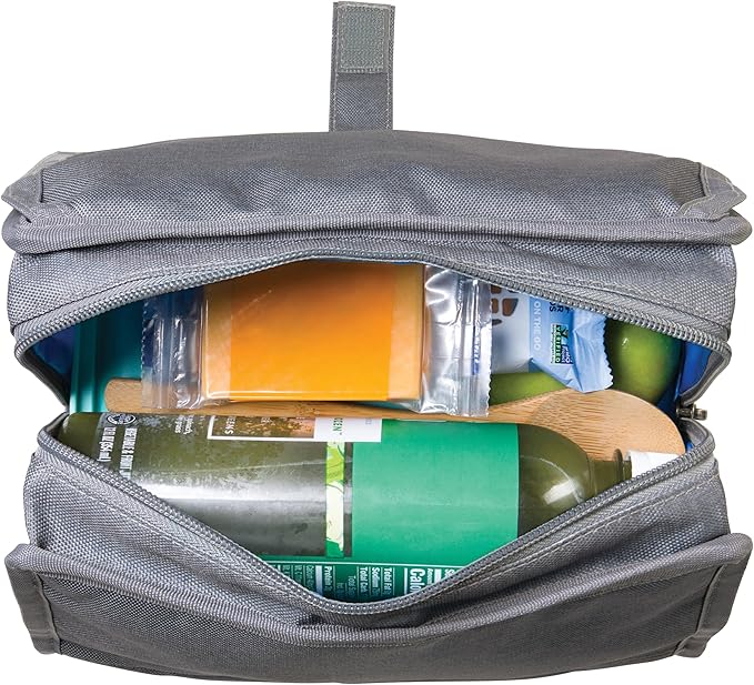 PackIt Freezable Lunch Bag, Gray Fog, Built with EcoFreeze Technology, Foldable, Reusable, Zip and Fold Closure with Buckle Handle, Designed for Work Lunches and Fresh Lunch On the Go