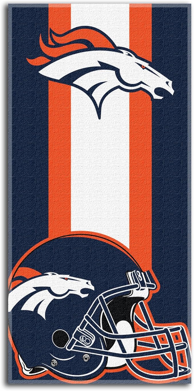 Northwest NFL Denver Broncos Unisex-Adult Beach Towel, 30" x 60", Zone Read Legacy