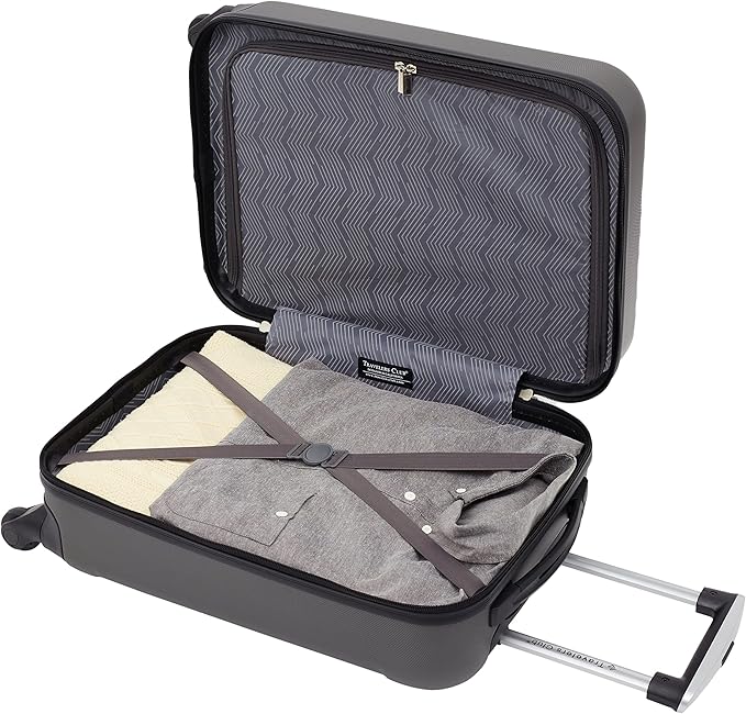 Travelers Club Cosmo Luggage, Charcoal Grey-2 Piece Set (28"/20")