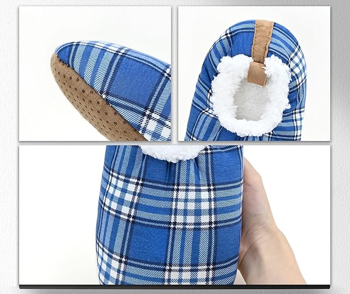 Keyela Mens Slipper Socks With Non Skid Bottoms, Warm Slipper Socks With Grippers For Men, Fuzzy House Slippers